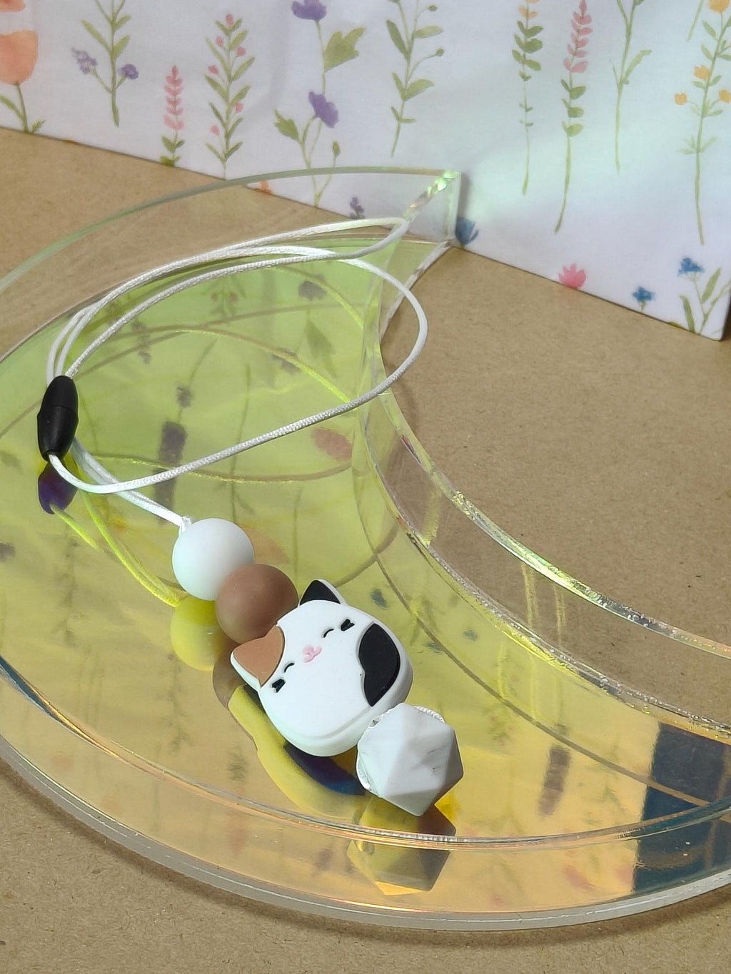 Handmade Silicone Beaded Necklace - Chewelry - Stim - Cat