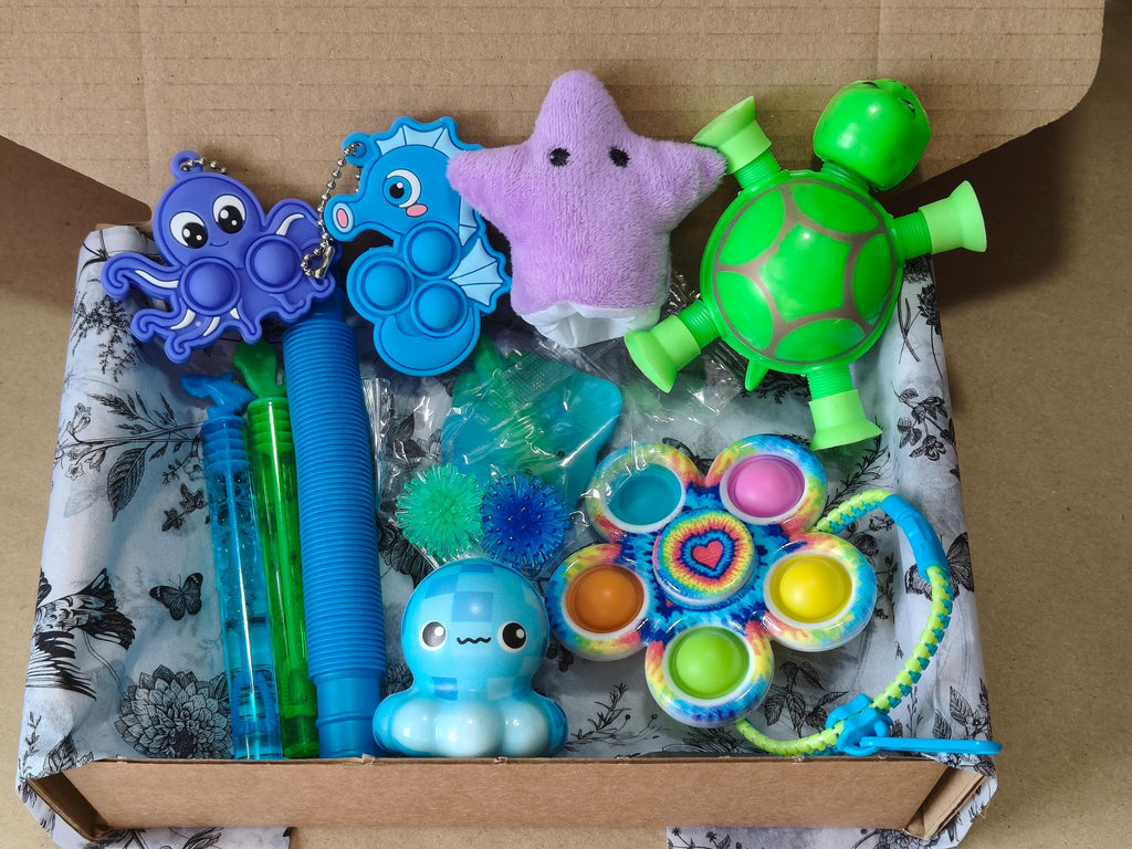 Fidget Box - Ocean theme - Adult/Kids sensory fidget toys activity box