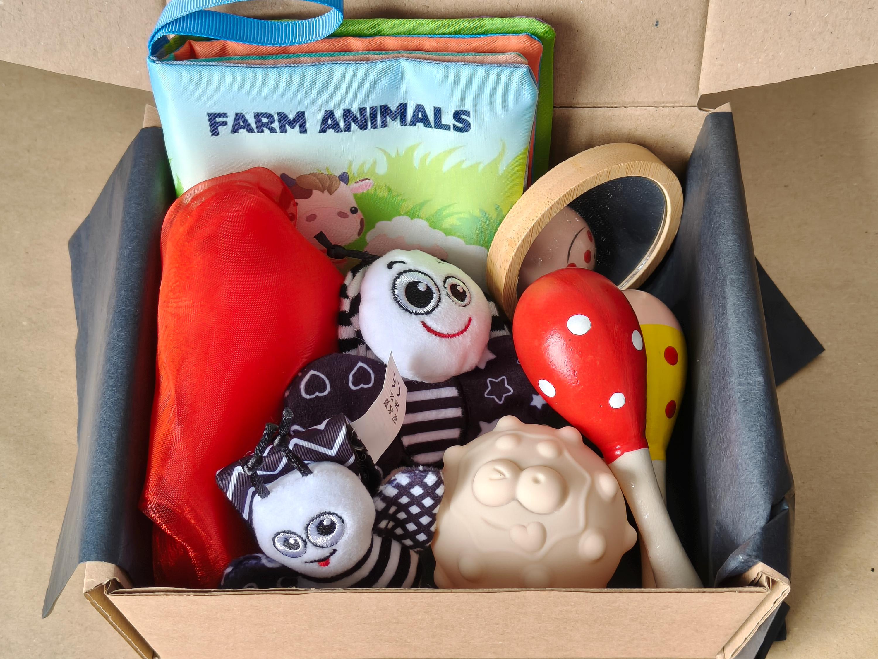 Fidget Sensory Box - Baby Highchair set - Baby sensory activity box 6 months