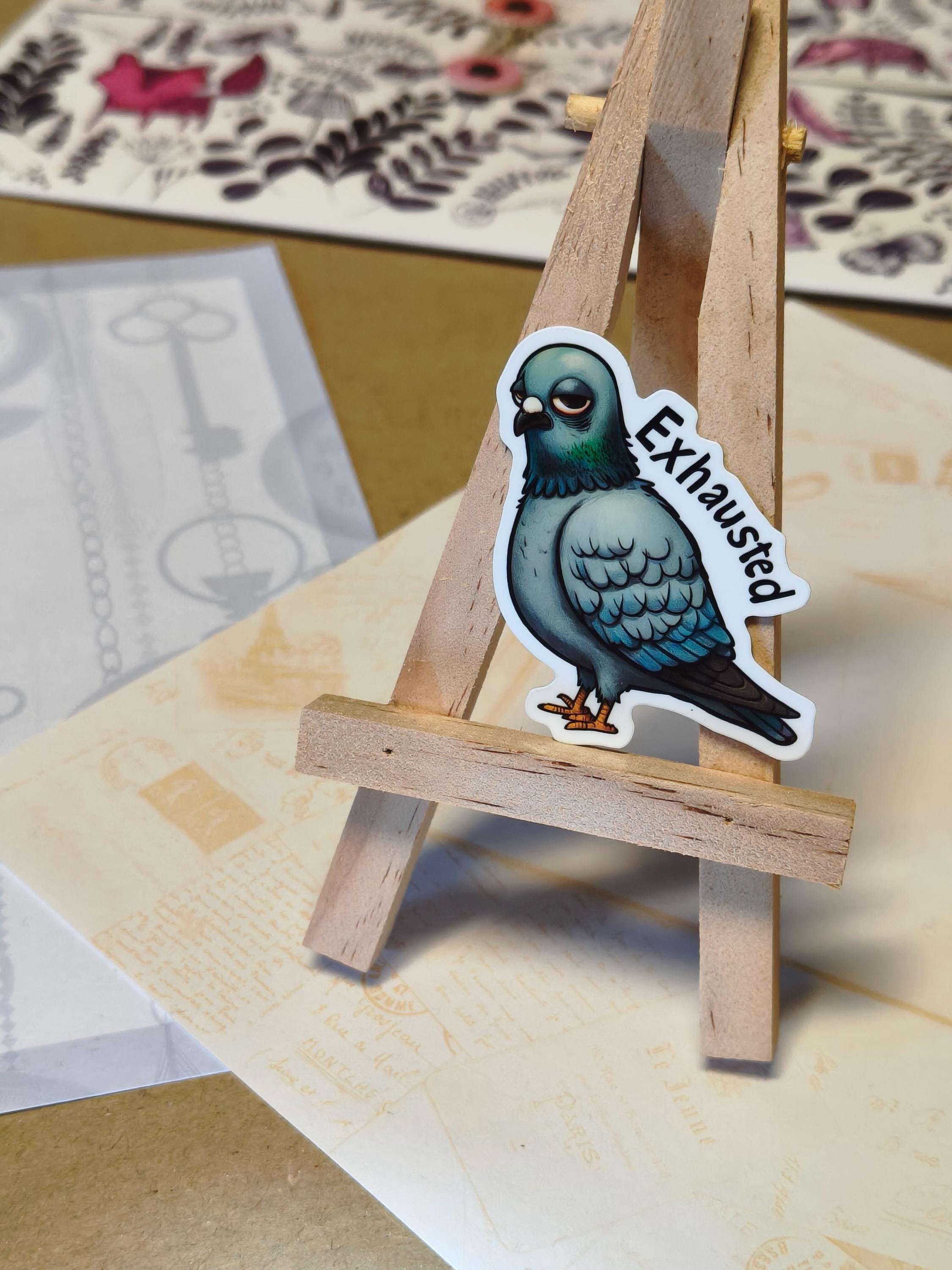 Vinyl Colourful Sticker Set - Hard Life - Tired, skeleton, coffee - Matte Laminated Stickers - Handmade - Water resistant