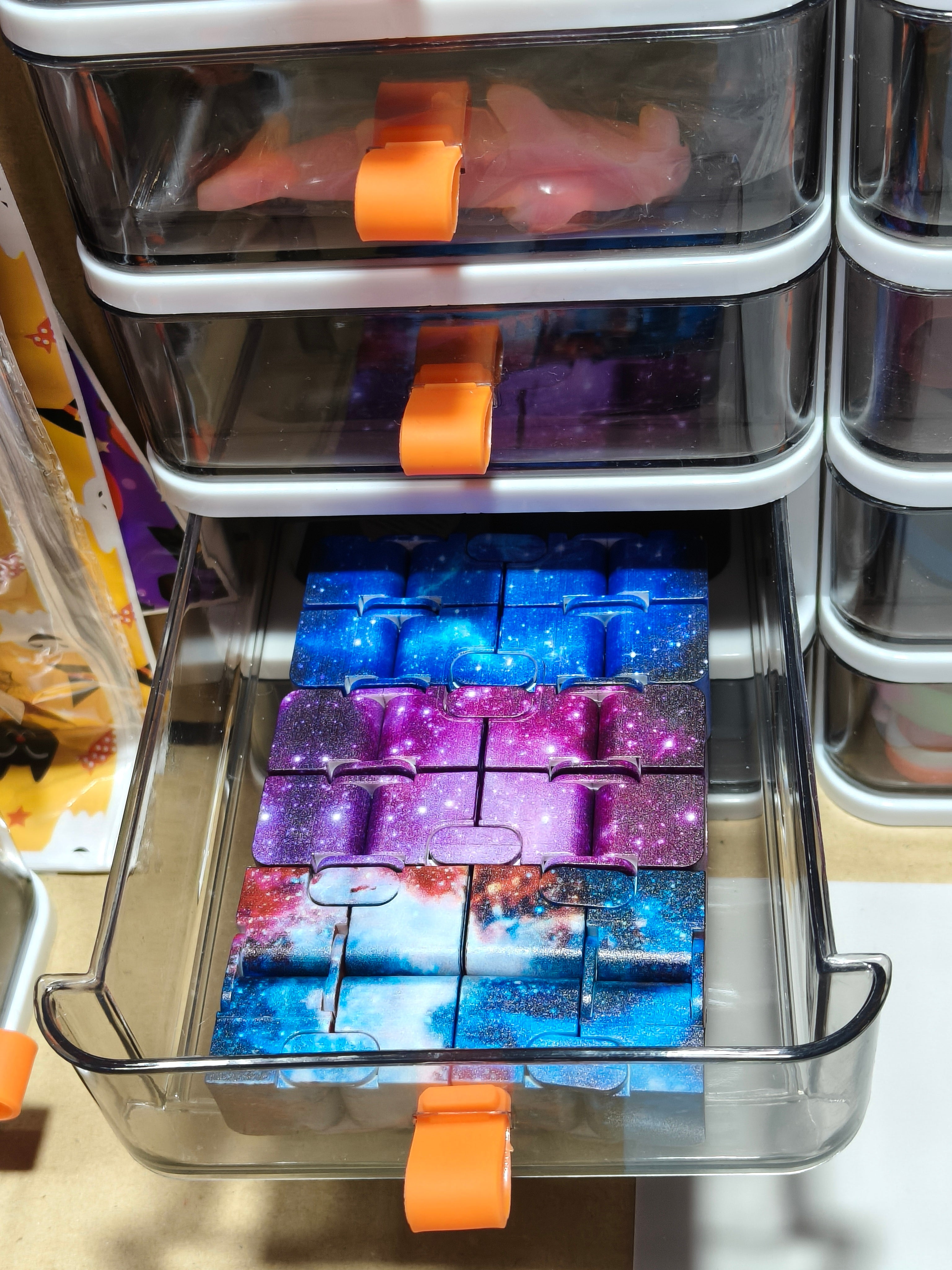 Infinity Cube - Moving Fidget - Galaxy Themed