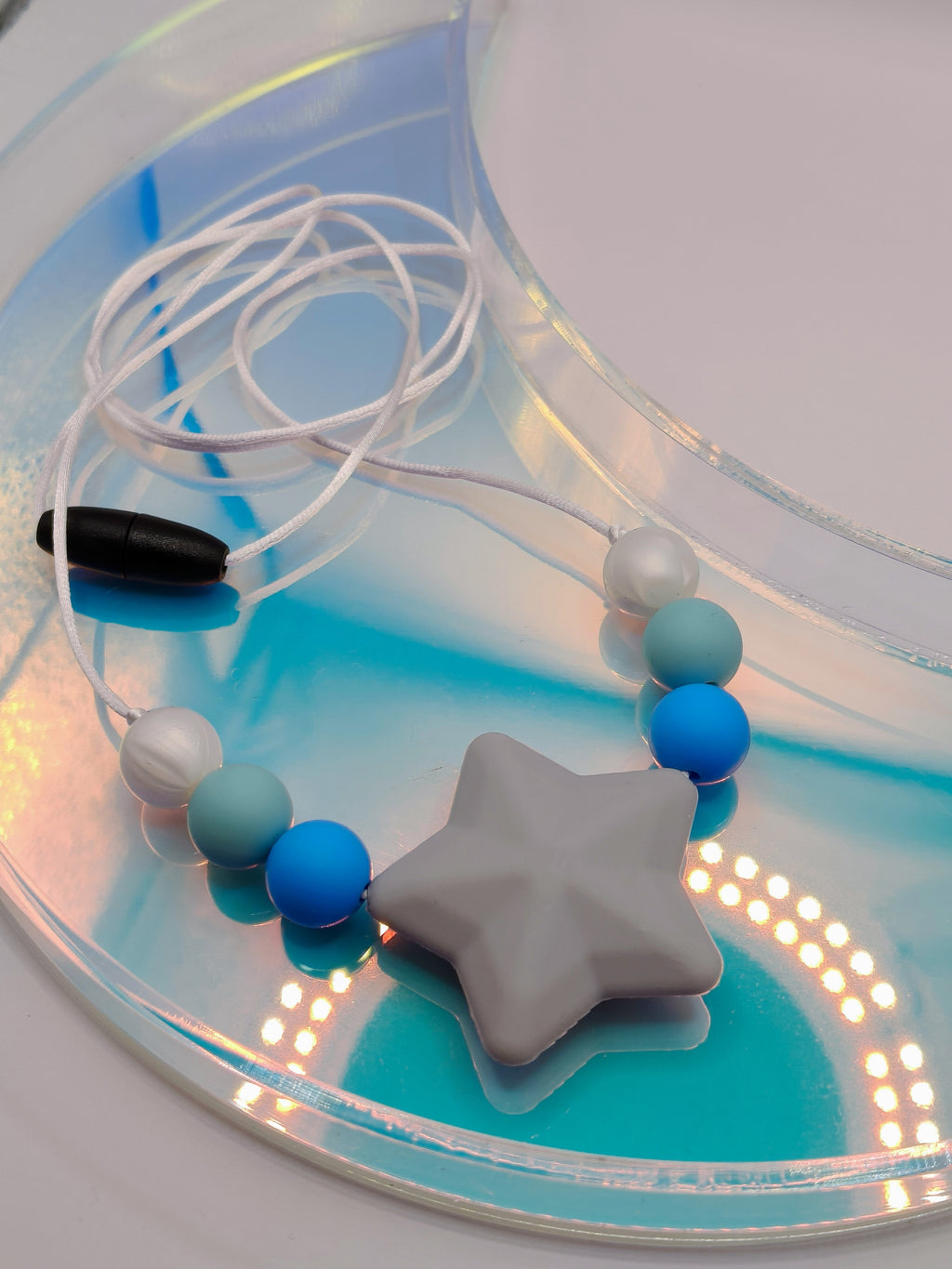 Handmade Silicone Beaded Necklace - Chewelry - Stim - Large Star