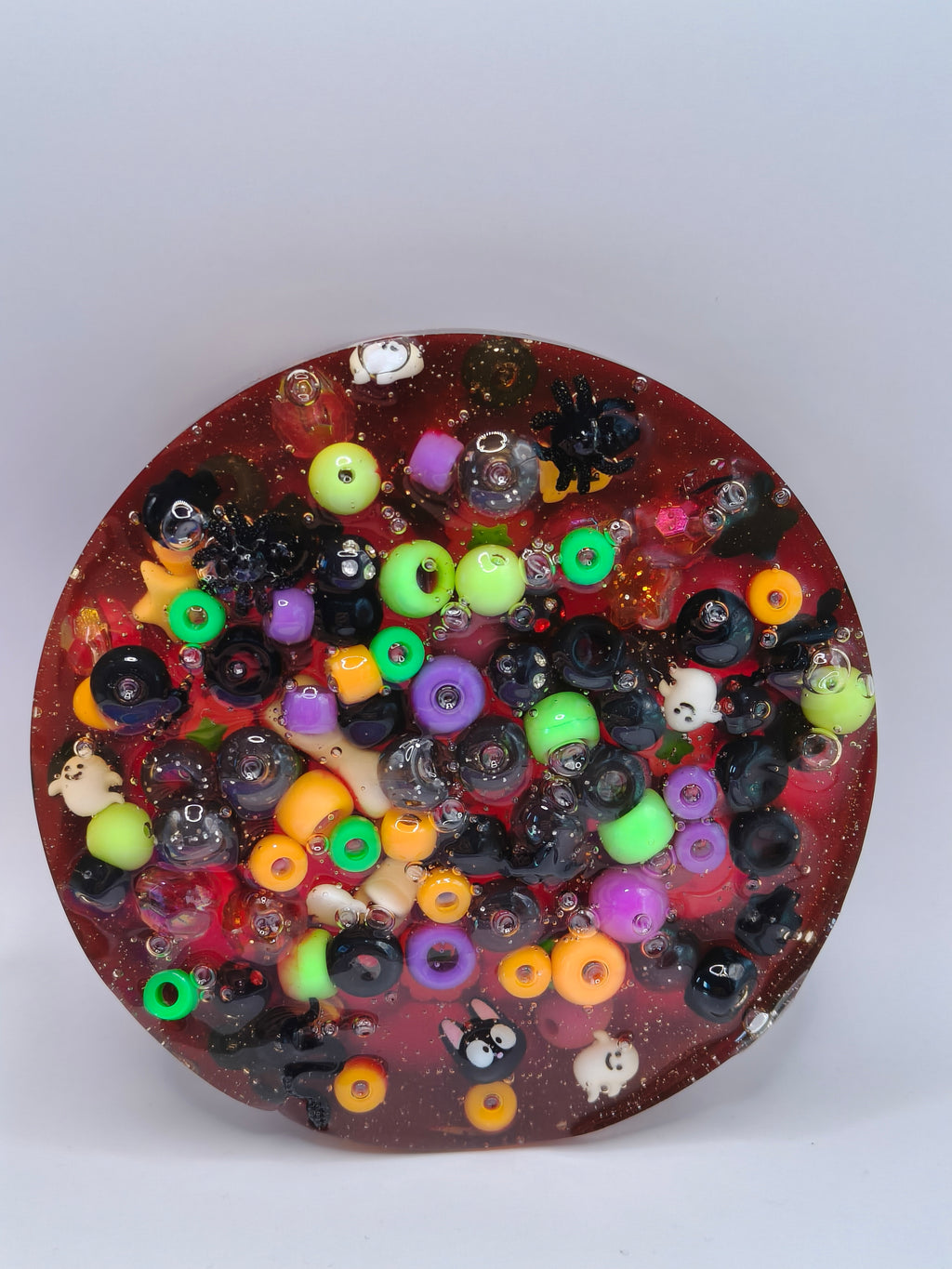 Reusable Picky Pad - Halloween - Beads And Resin Pieces - Up to 30 Uses - Remouldable Remeltable