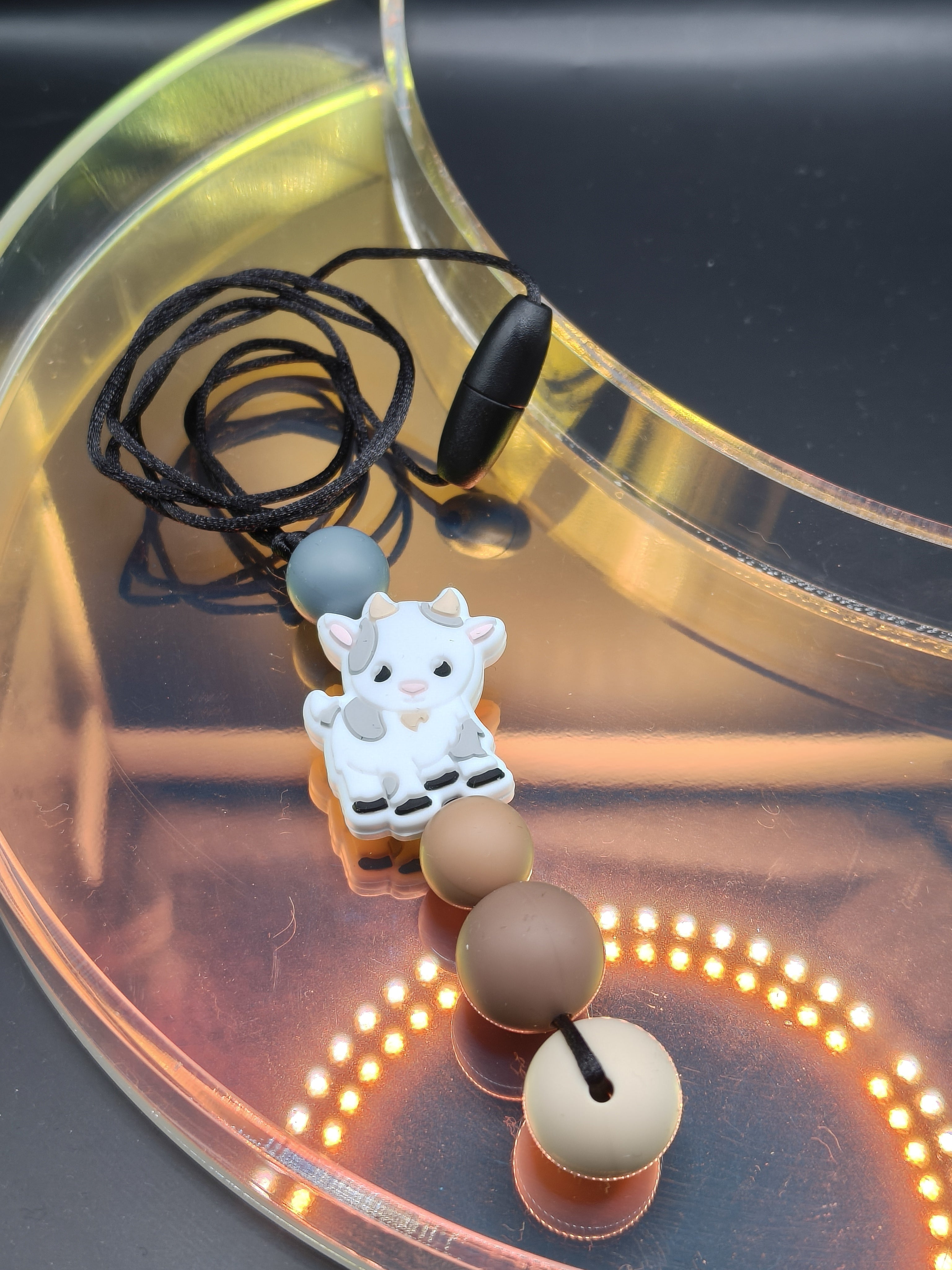 Handmade Silicone Beaded Necklace - Chewelry - Stim - Goat