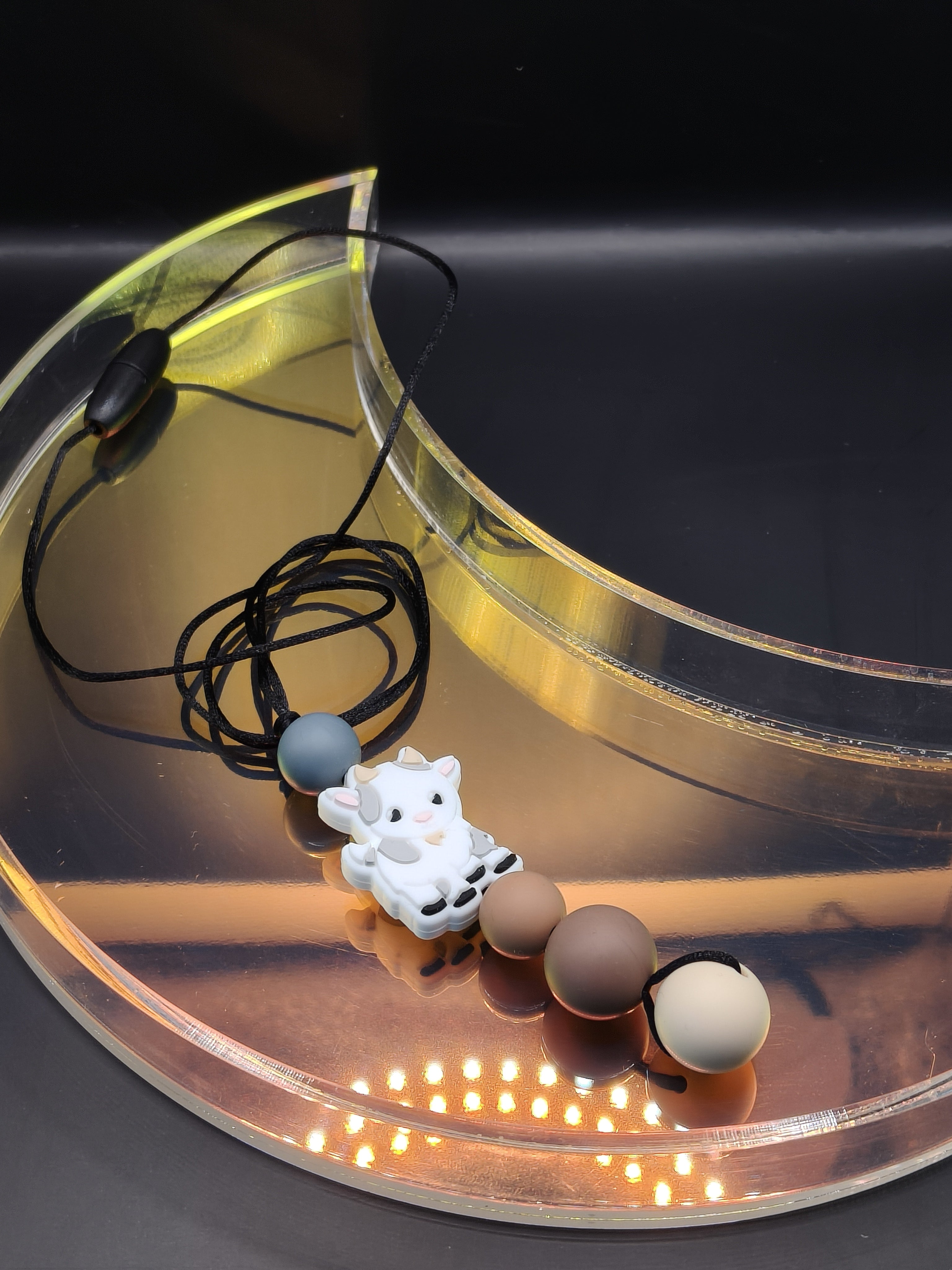 Handmade Silicone Beaded Necklace - Chewelry - Stim - Goat