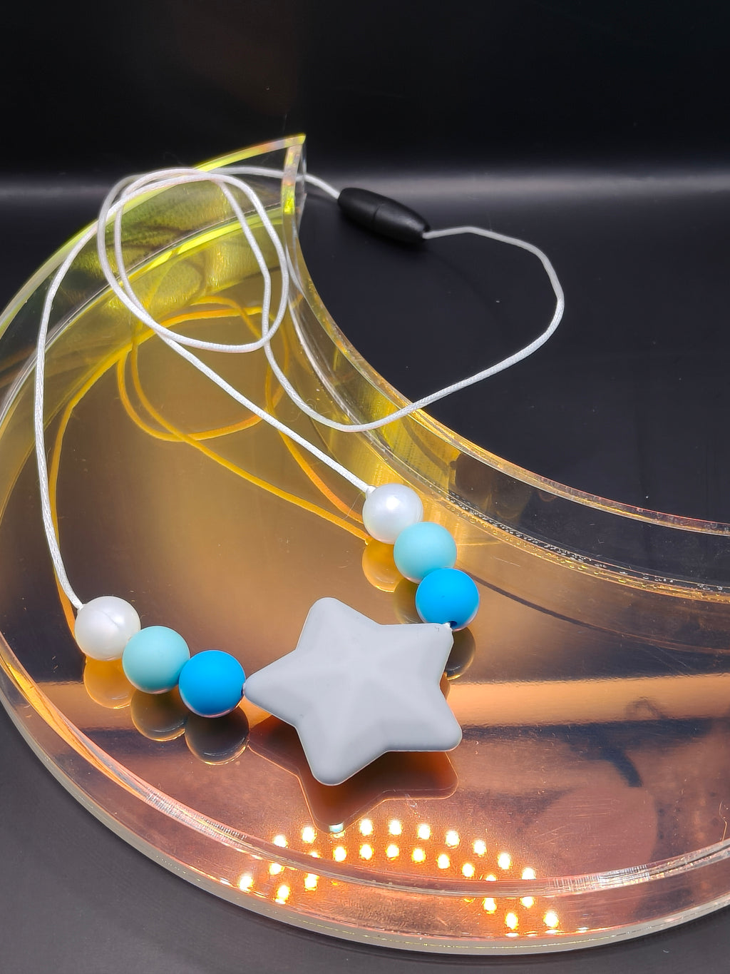 Handmade Silicone Beaded Necklace - Chewelry - Stim - Large Star