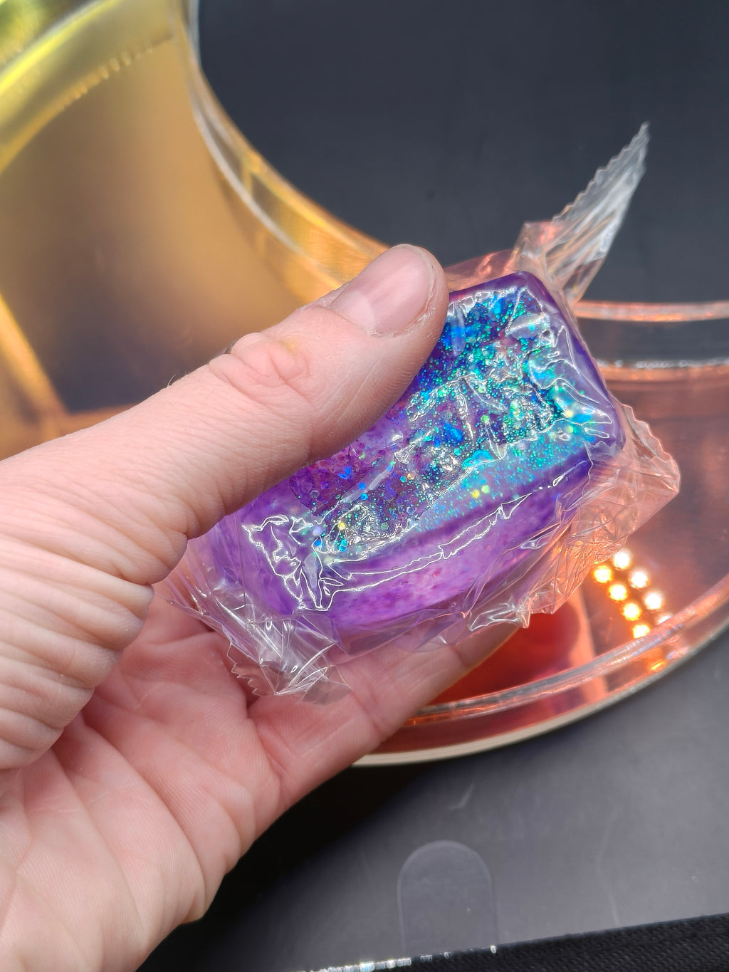 Aurora Glitter Sugar Square Squishy