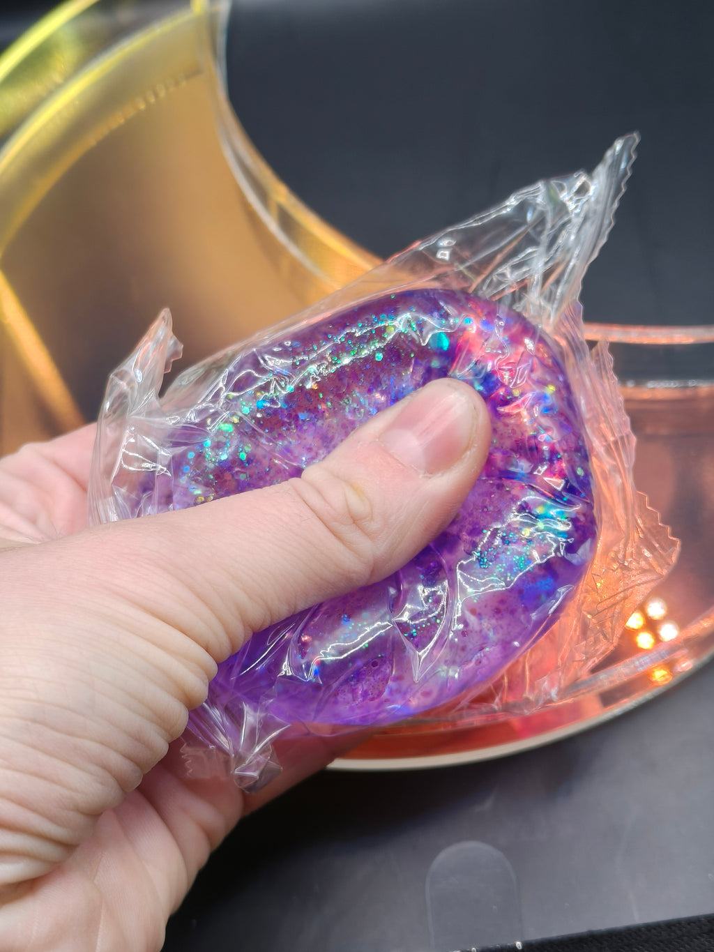 Aurora Glitter Sugar Square Squishy