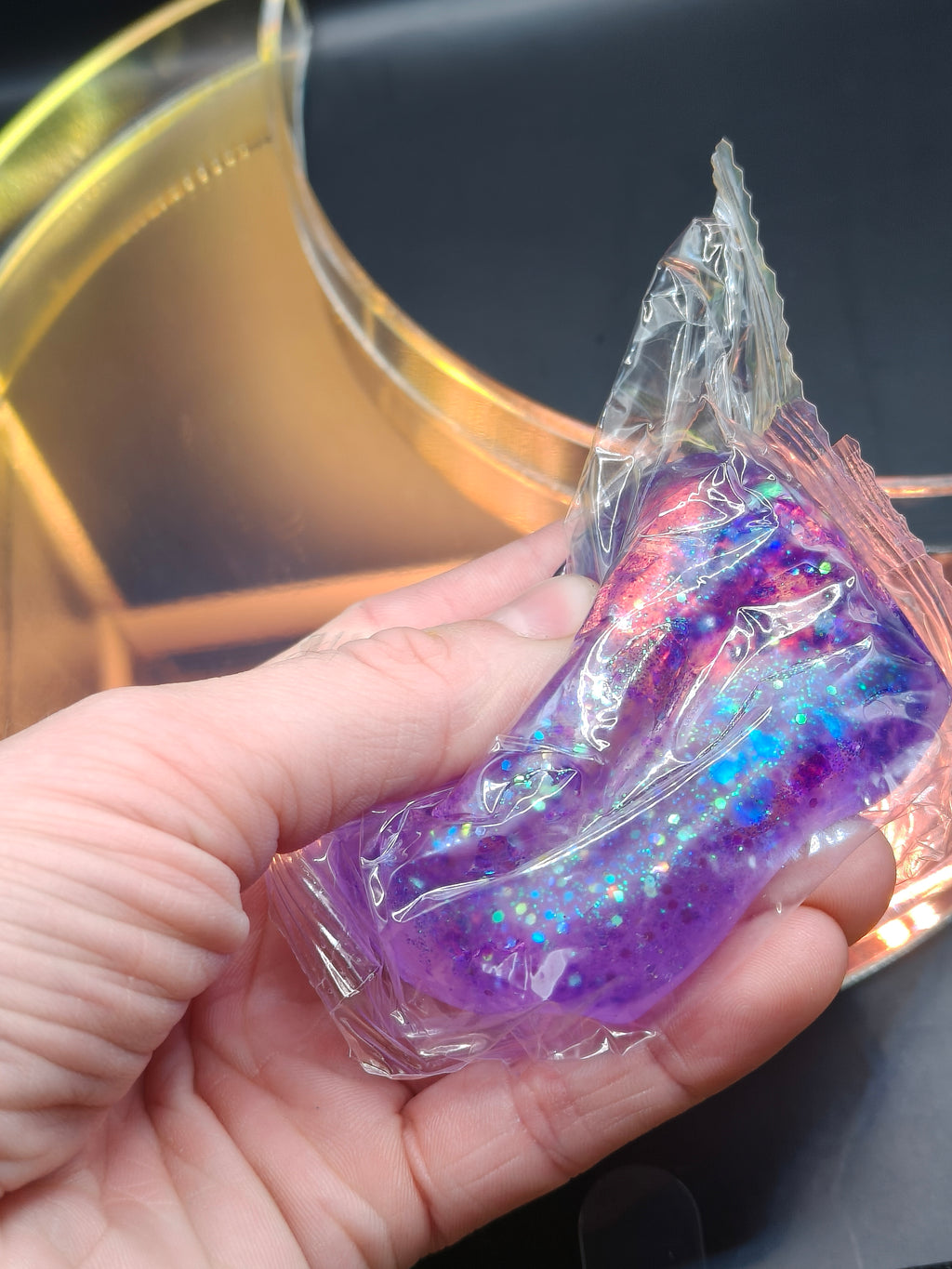 Aurora Glitter Sugar Square Squishy