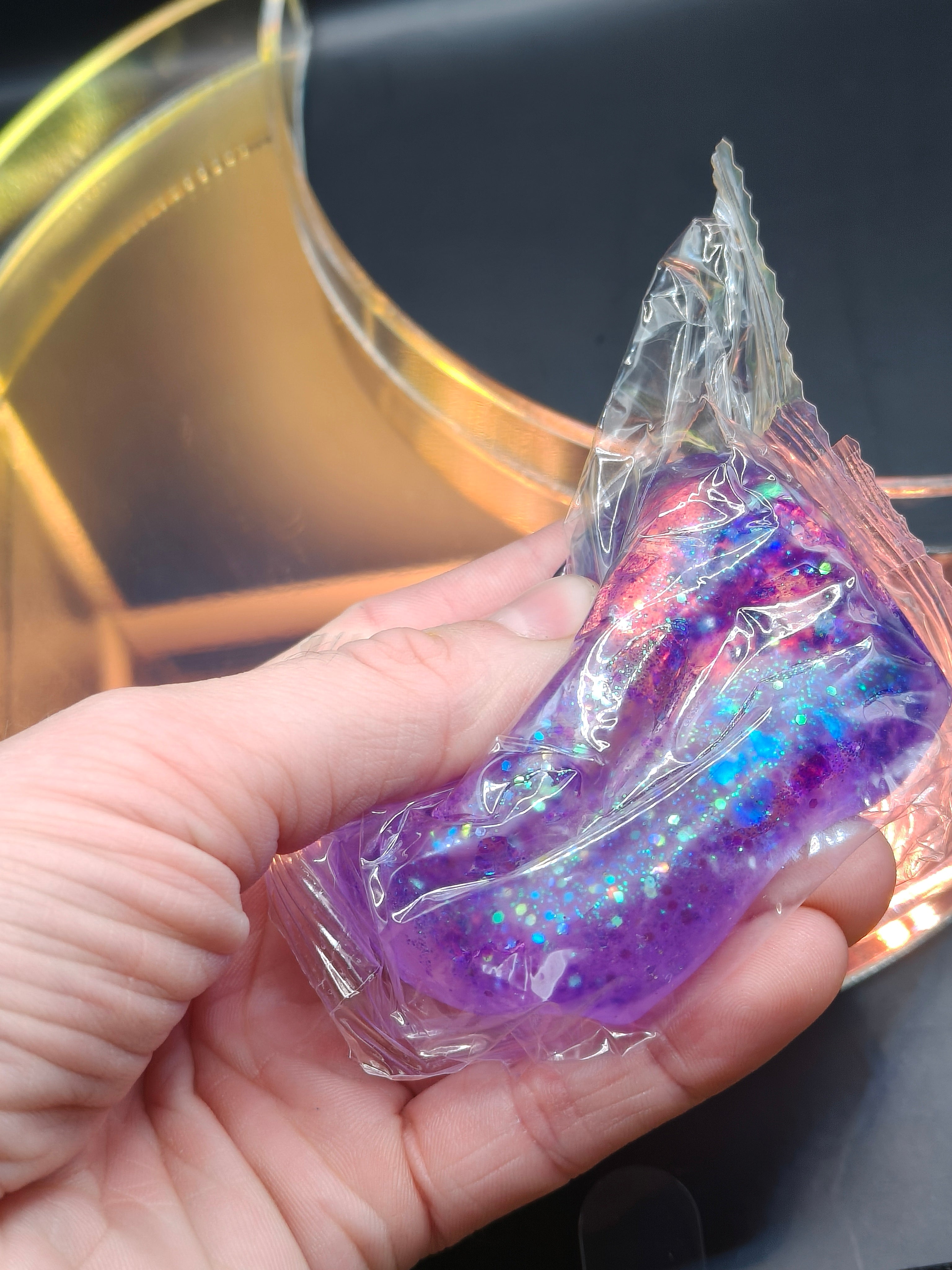 Aurora Glitter Sugar Square Squishy