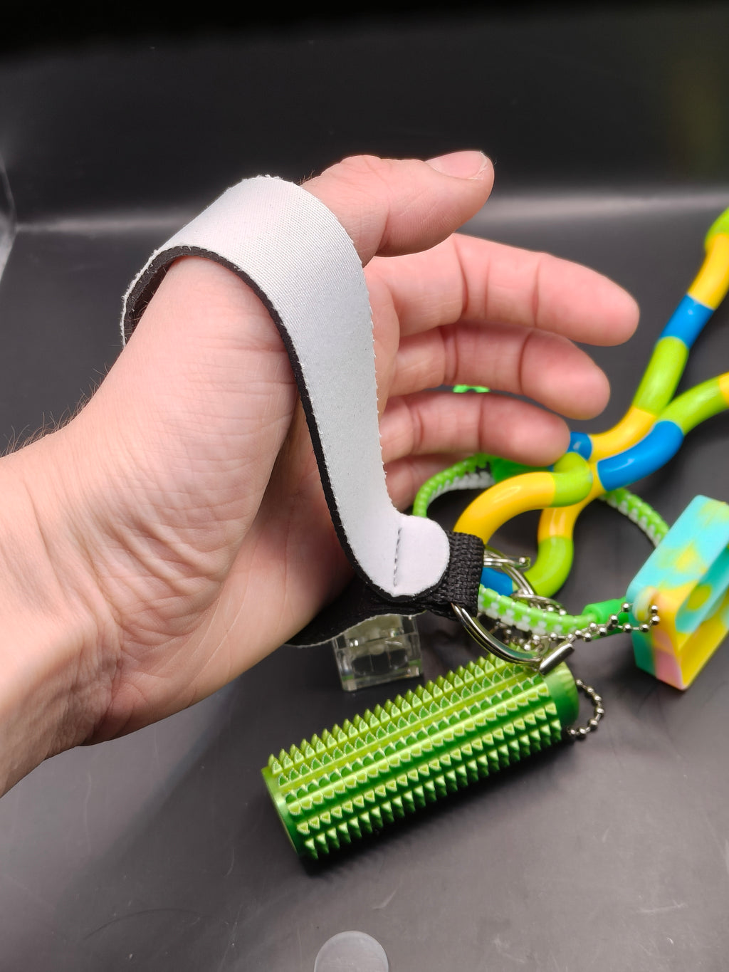 Fidget Lanyard or Wristlet - Simple Multicolour