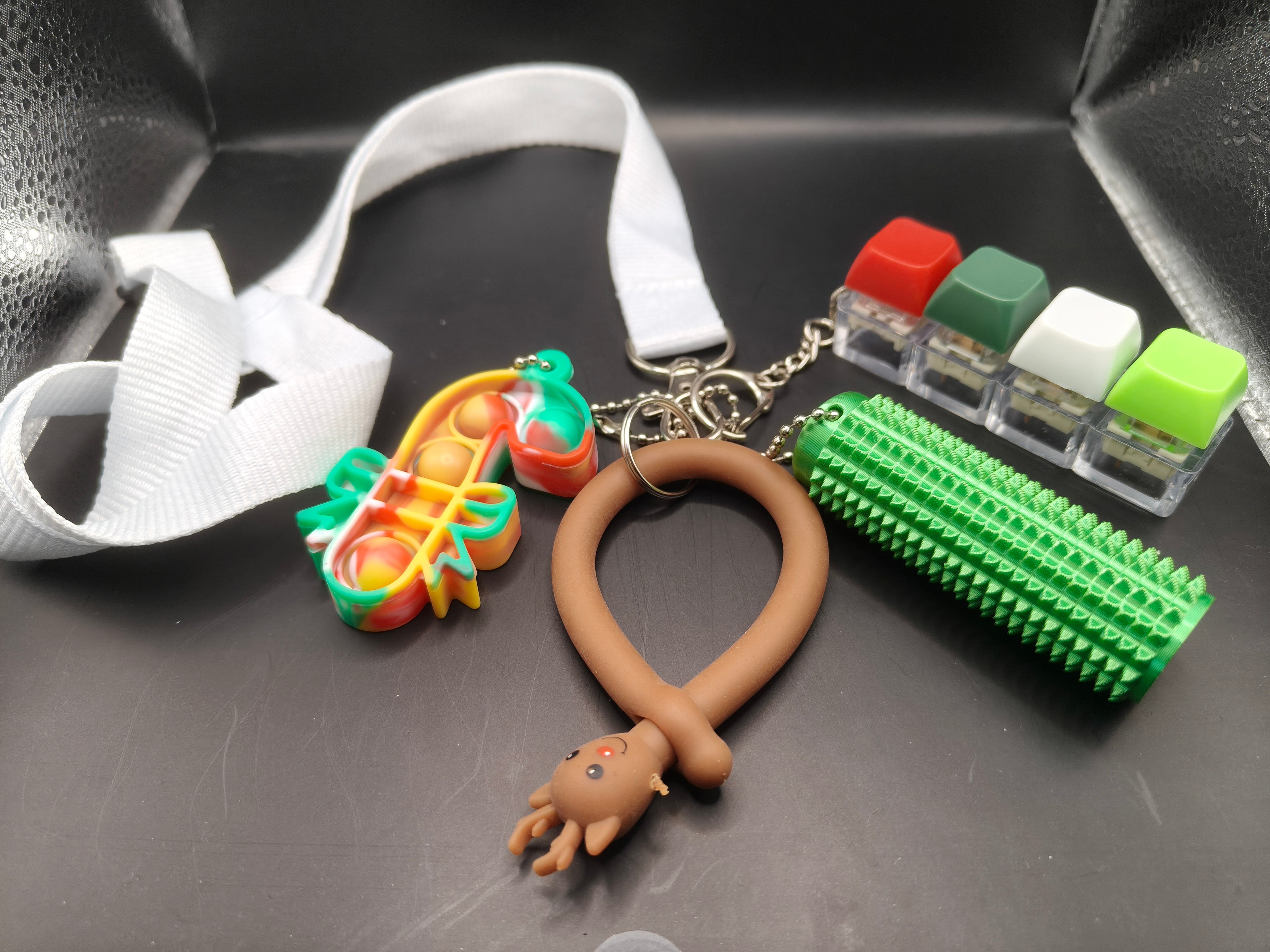 Fidget Lanyard or Wristlet - Christmas