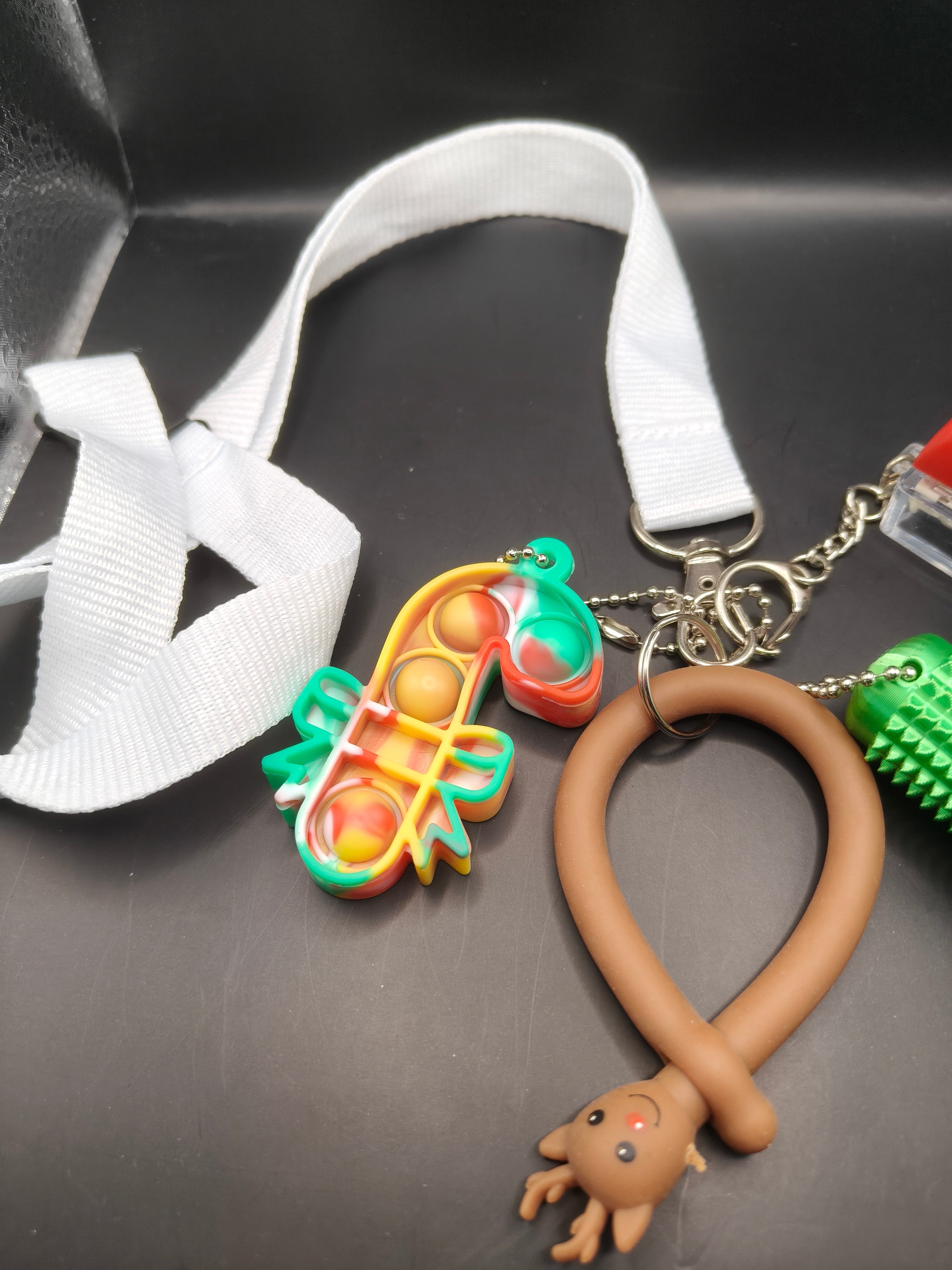 Fidget Lanyard or Wristlet - Christmas