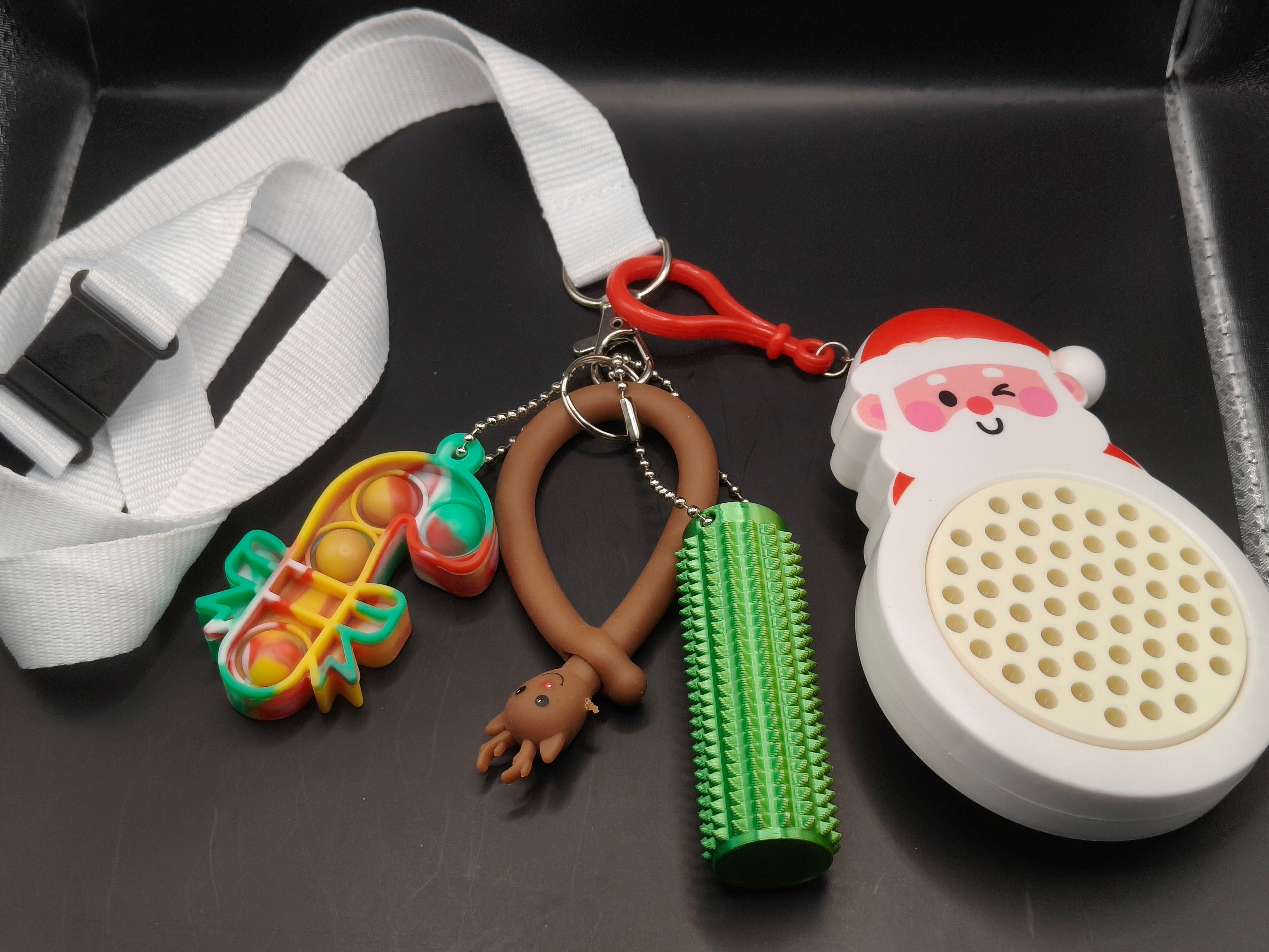 Fidget Lanyard or Wristlet - Christmas
