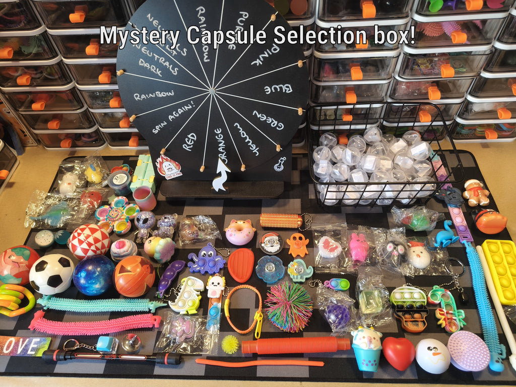 Mystery Surprise Fidget Box - Capsule ball selected - Instagram video selection - Adult/older children fidget toys