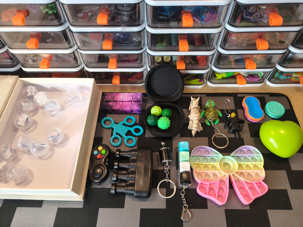 Mystery Surprise Fidget Box - Capsule ball selected - Instagram video selection - Adult/older children fidget toys