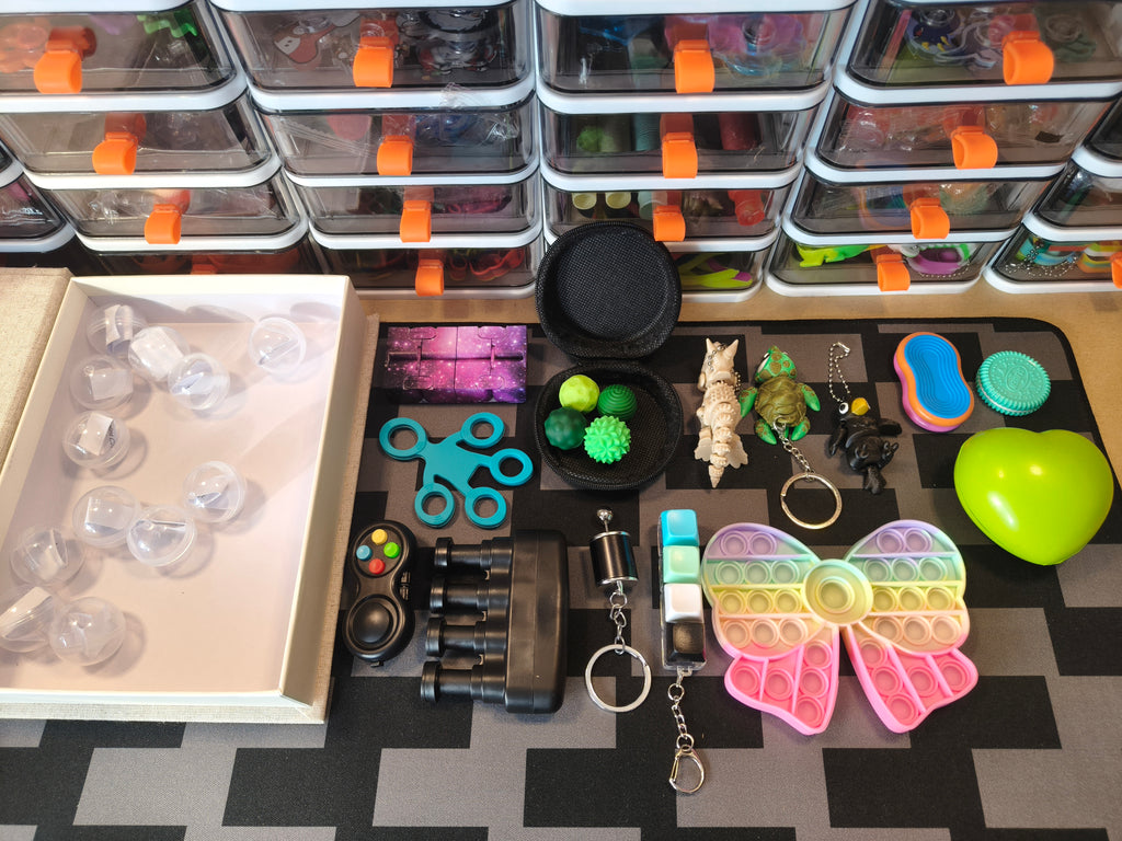 Mystery Surprise Fidget Box - Capsule ball selected - Instagram video selection - Adult/older children fidget toys