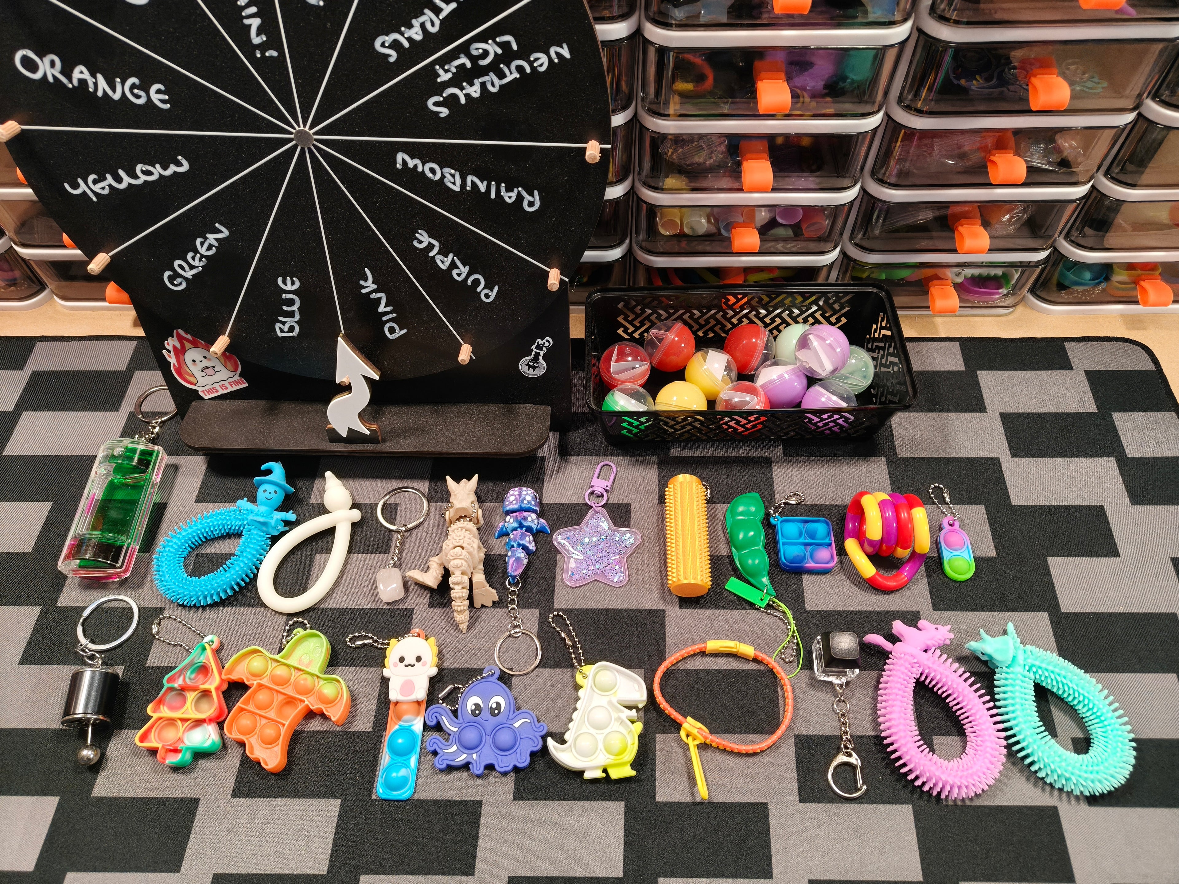 Mystery Fidget Lanyard/Wristlet - Capsule ball selected