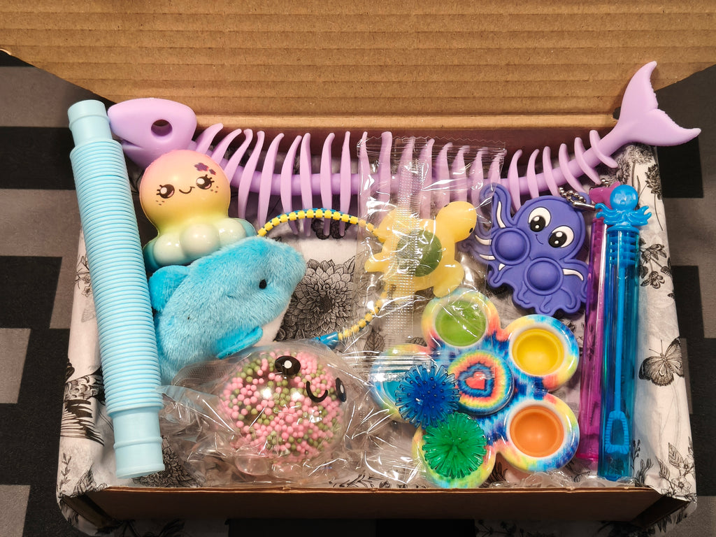 Fidget Box - Ocean theme - Adult/Kids sensory fidget toys activity box
