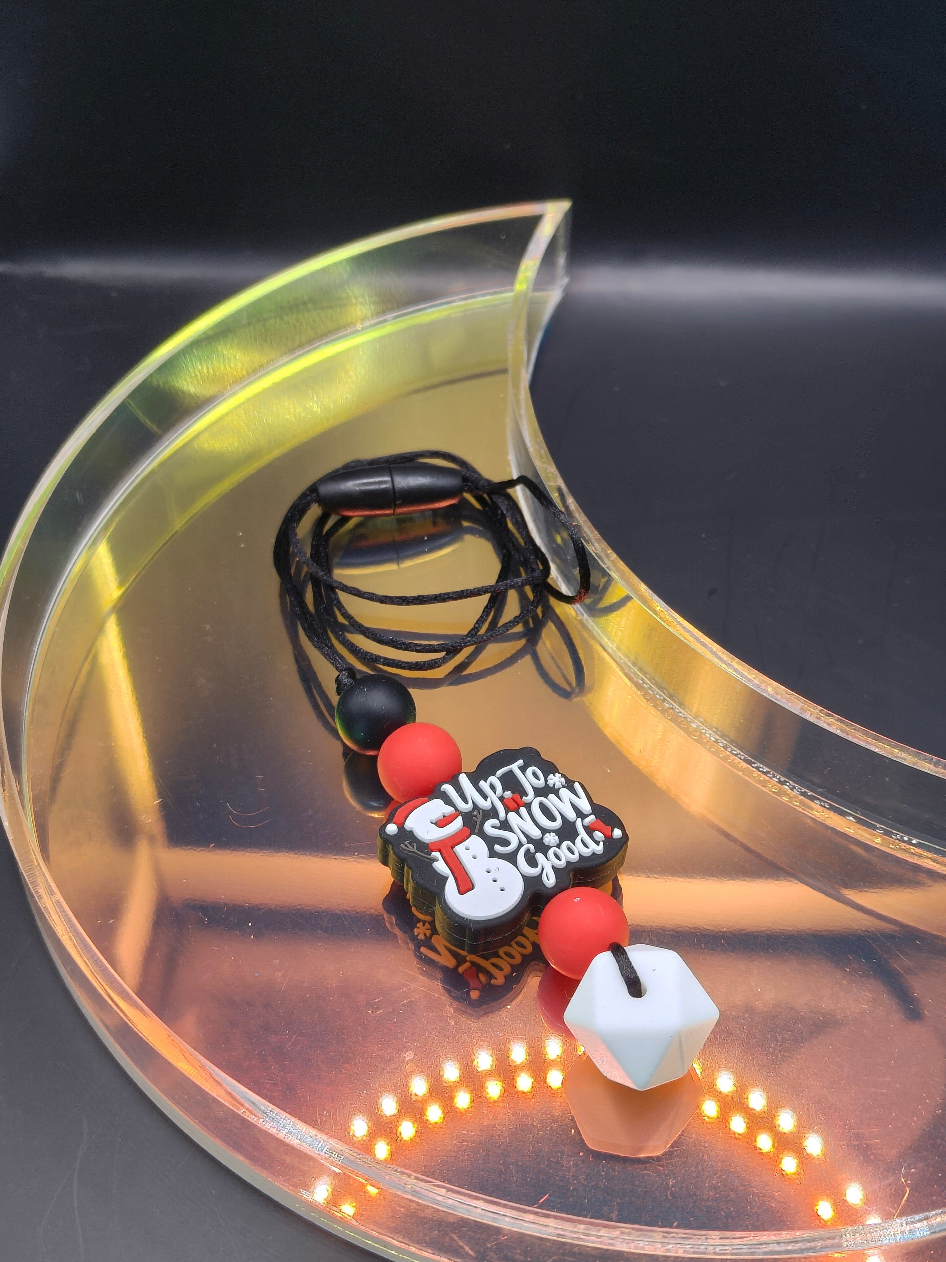 Handmade Silicone Beaded Necklace - Chewelry - Snow Good