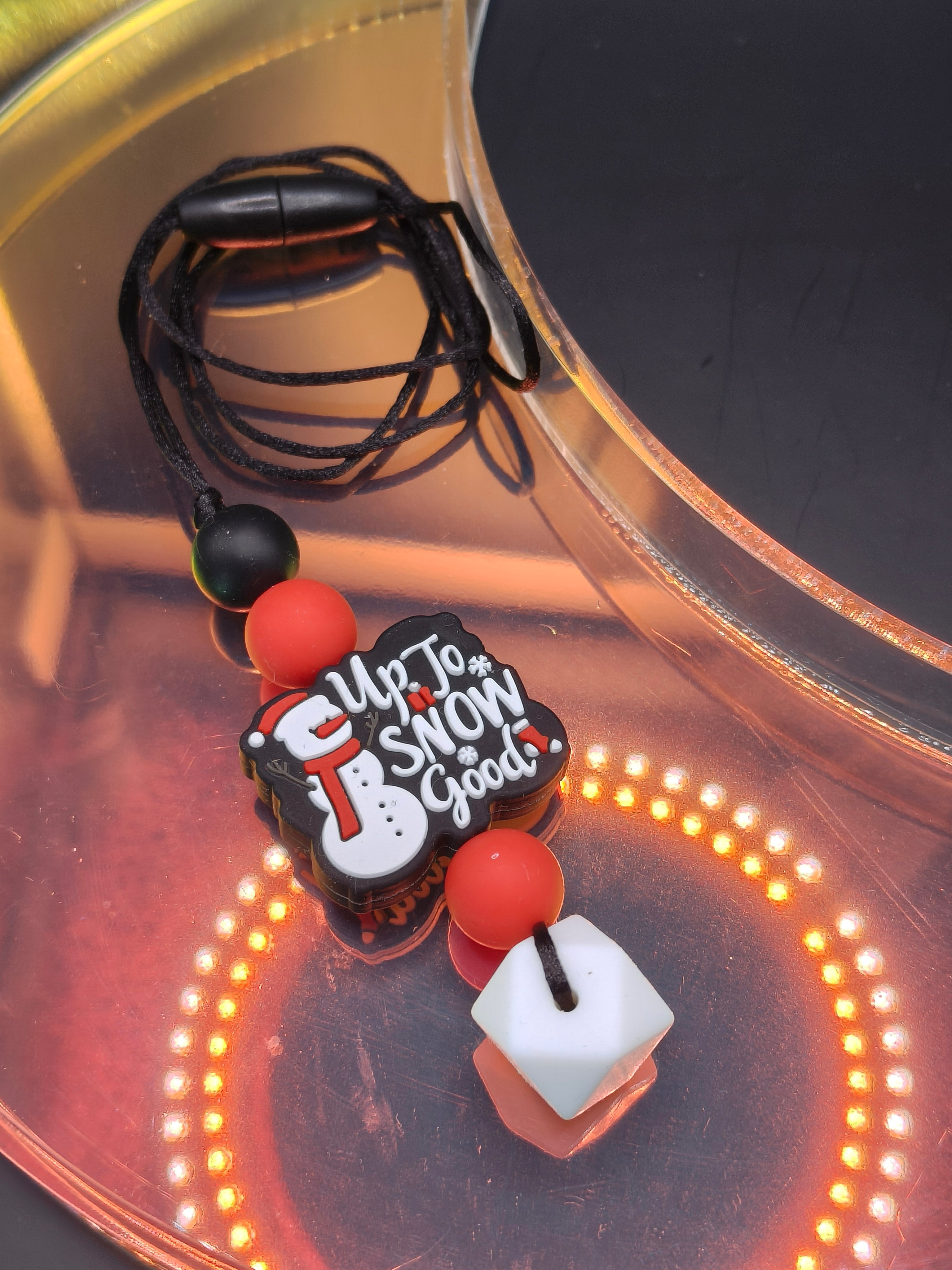 Handmade Silicone Beaded Necklace - Chewelry - Snow Good