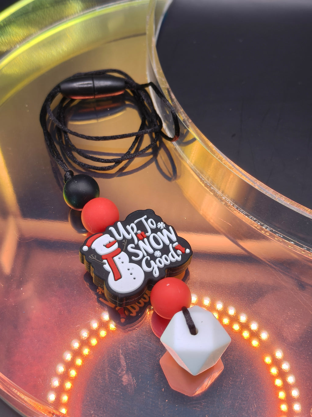 Handmade Silicone Beaded Necklace - Chewelry - Snow Good