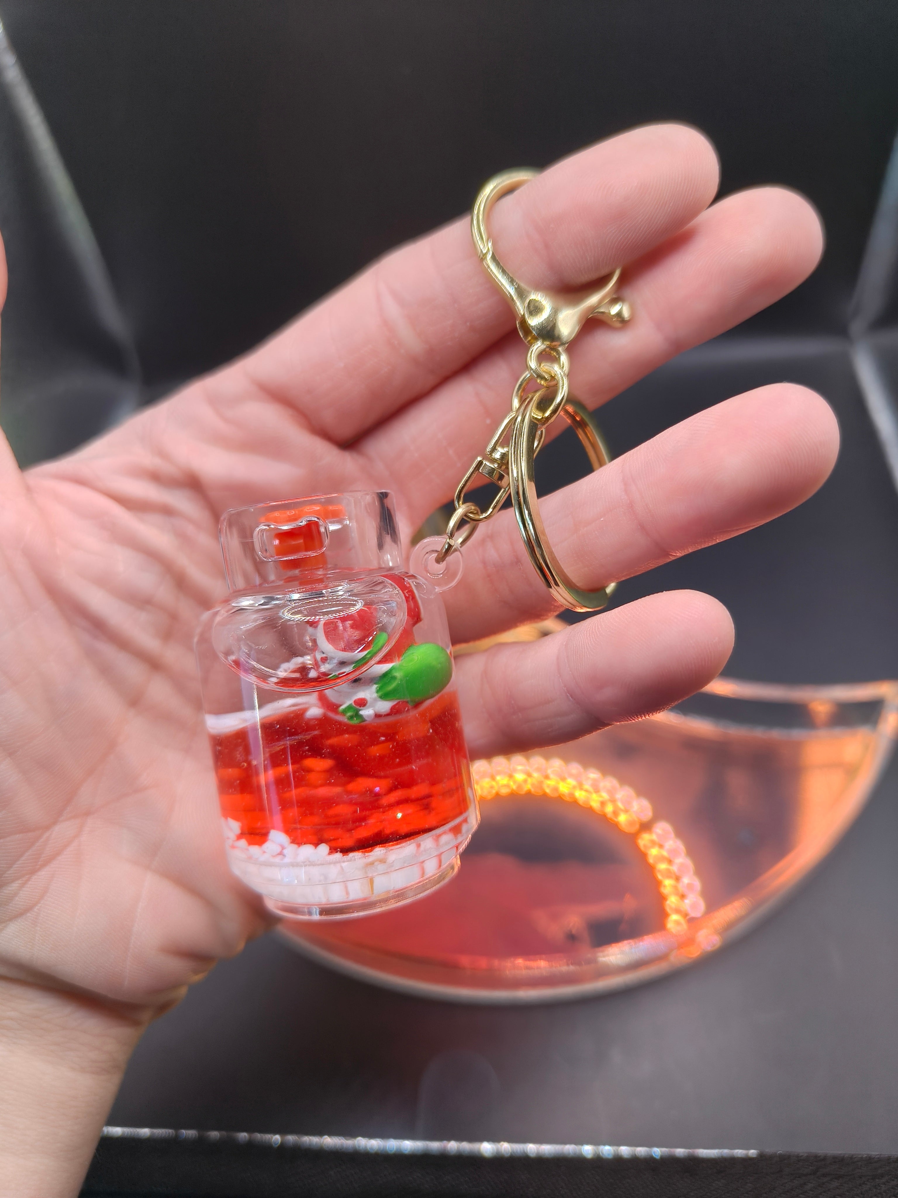 Christmas Liquid Motion Keychain