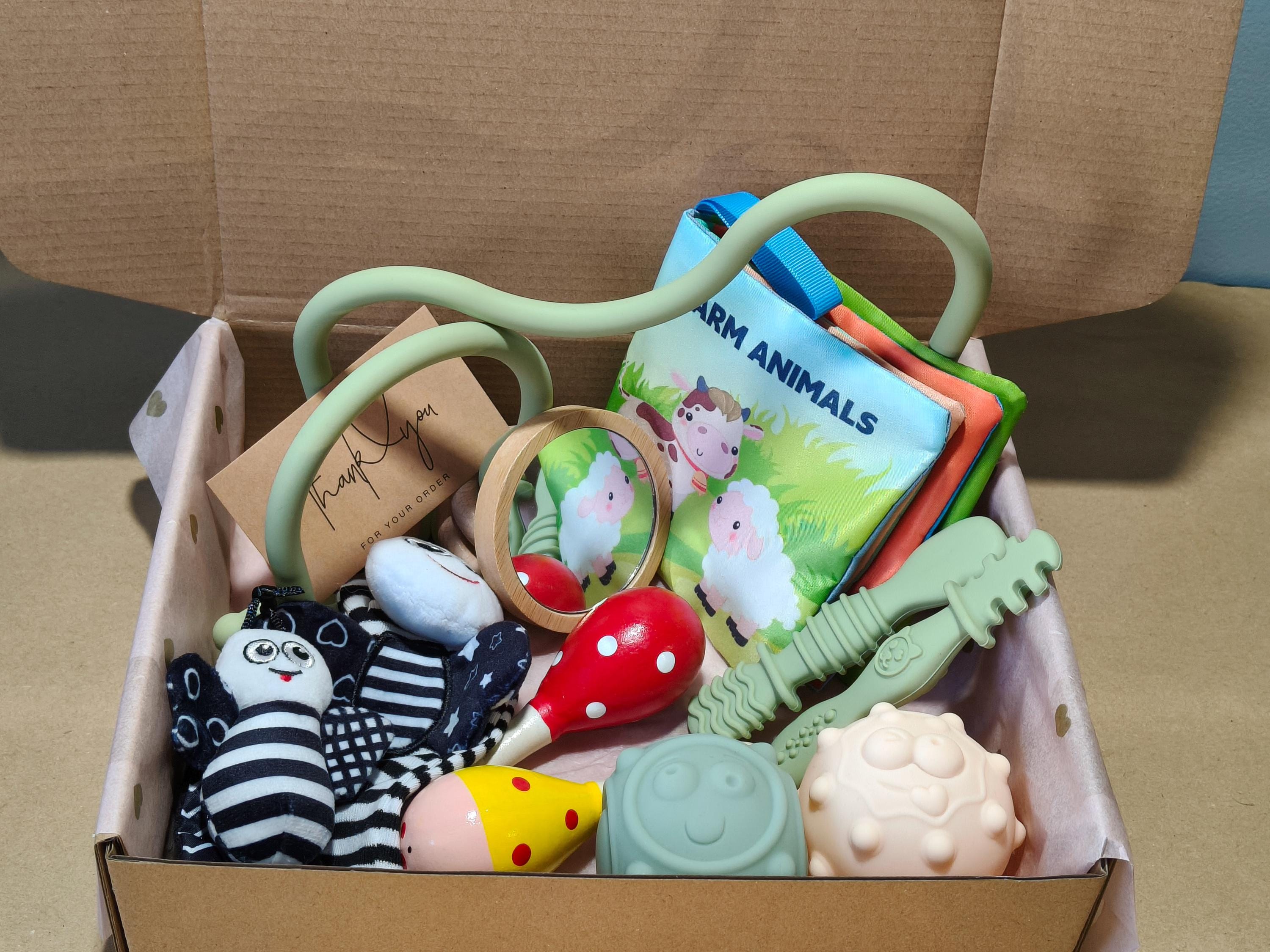 Fidget Sensory Box - Baby Highchair set - Baby sensory activity box 6 months