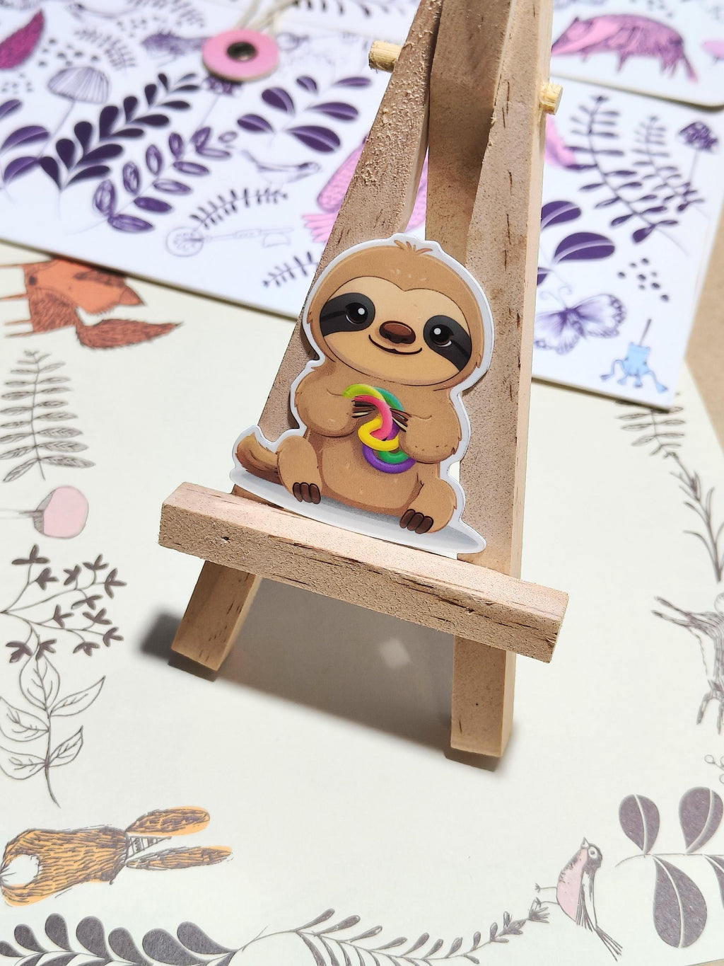 Vinyl Colourful Sticker Set - Fidget animals - Raccoon, otter, frog, cat, fish etc - Matte Laminated Stickers - Handmade - Water resistant