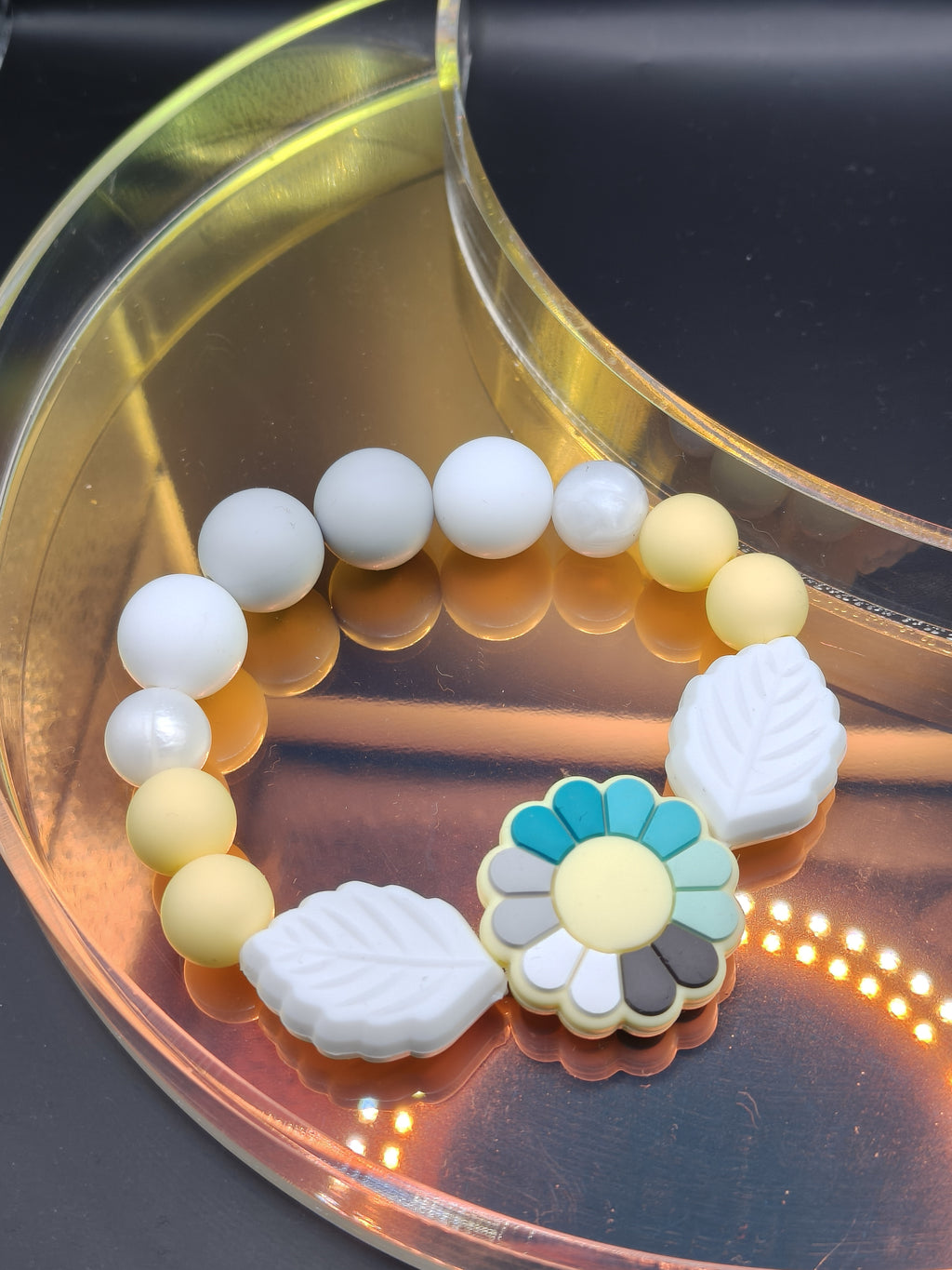 Handmade Silicone Beaded Bracelet - Chewelry - Stim - Flower