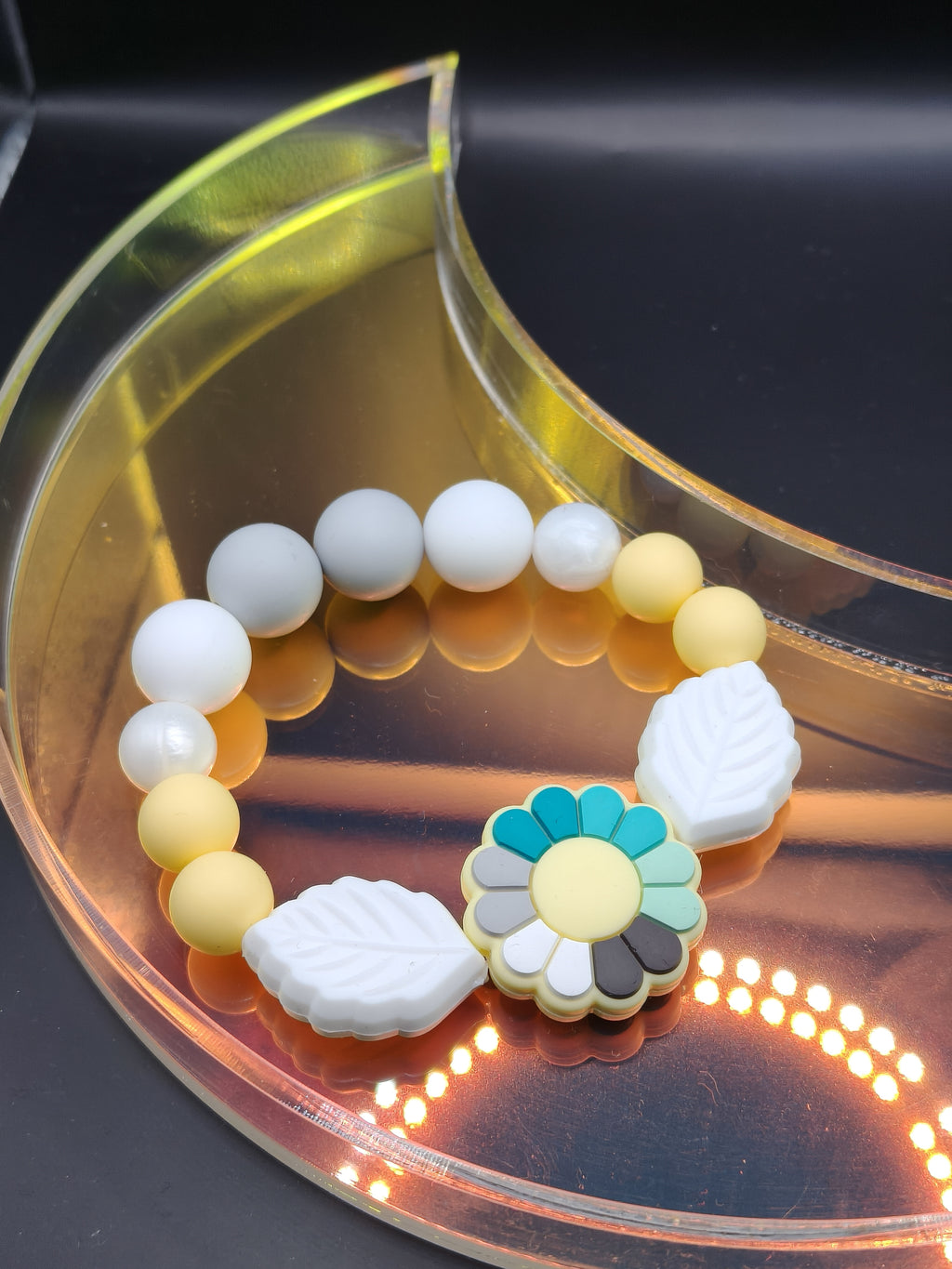 Handmade Silicone Beaded Bracelet - Chewelry - Stim - Flower